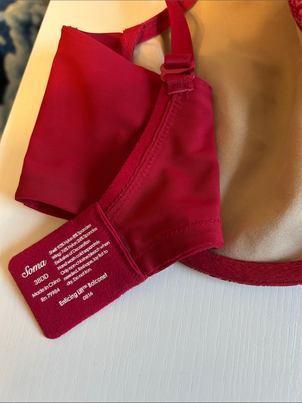 Soma Enticing Balconette Red Lace Bra - Picture 4 of 5